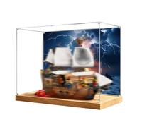 Vitrine en acrylique spécialement conçue pour Lego 31387 - Kit de construction de bateau 3 en 1 - Boîte anti-poussière - Uniquement vitrine compatible avec Lego 31387 (spray arrière 1 + base B)