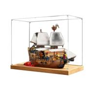 Vitrine en acrylique spécialement conçue pour Lego 31387 Kit de construction de bateau 3 en 1 Boîte anti-poussière - Seule vitrine compatible avec Lego 31387 (2 mm + base B)