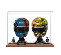 Vitrine en acrylique spécialement conçue pour Lego 43017 + 43023 Kit de construction de casque d'équipe - Boîte anti-poussière - Uniquement compatible avec Lego 43017 43023 (3 mm + base B)