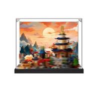 Vitrine en acrylique spécialement conçue pour Lego 71814 Temple City Building Set - Boîte anti-poussière - Seule vitrine compatible avec Lego 71814 (spray arrière + base A)