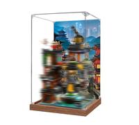 Vitrine en acrylique spécialement conçue pour Lego 71837 City Workshop Building Set Boîte anti-poussière - Seule vitrine compatible avec Lego 71837 (spray arrière + base B)