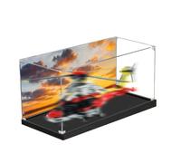 Vitrine en acrylique spécialement fabriquée pour Lego 42145 Rescue Helicopter Building Set de construction - Boîte anti-poussière - Seule vitrine compatible avec Lego 42145 (spray arrière B)