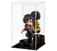 Vitrine en acrylique transparent avec partie supérieure en miroir, cube de table pour objets de collection, vitrine pour figurines, objets de collection, boîte de rangement pour la maison (15 cm x 15