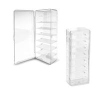 Vitrine en acrylique transparent pour figurines d'action de 26,5 x 9,7 cm, présentoir pour objets de collection, étagère mobile à 8 niveaux, mini boîte de rangement, vitrine de poupée miniature (2)