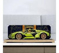 Vitrine en acrylique transparent pour modèle automobile Lego 42115, boîte de rangement, boîte de présentation, compatible avec le modèle 42115 (boîte de présentation uniquement) (couleur bûche)