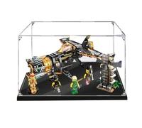 Vitrine en Acrylique Transparente pour Lego Figurines d'action,Vitrine Voiture Miniature pour Moto Figurines Jouets Objets de Collection (Base Noire, 40x30x25CM)