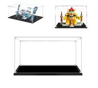 Vitrine en Acrylique Transparente pour Lego Figurines d'action,Vitrine Voiture Miniature pour Moto Figurines Jouets Objets de Collection (Base Noire, 45x40x35XCM)