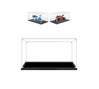 Vitrine en Acrylique Transparente pour Lego Figurines d'action,Vitrine Voiture Miniature pour Moto Figurines Jouets Objets de Collection (Base Noire, 40x25x25CM)
