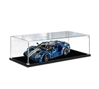 Vitrine en Acrylique Transparente pour Lego Figurines d'action,Vitrine Voiture Miniature pour Moto Figurines Jouets Objets de Collection (Base Noire, 45x25x20CM)