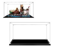 Vitrine en Acrylique Transparente pour Lego Figurines d'action,Vitrine Voiture Miniature pour Moto Figurines Jouets Objets de Collection (Base Noire, 60x40x40CM)