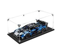Vitrine en Acrylique Transparente pour Lego Figurines d'action,Vitrine Voiture Miniature pour Moto Figurines Jouets Objets de Collection (Base Noire, 40x20x15CM)