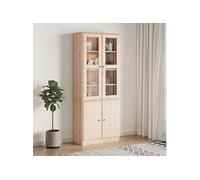 vidaXL Vitrine en verre ALTA 77x35x186,5 cm bois de pin massif