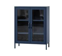 Vitrine en verre GINA, 800 x 1015 x 400 mm, Modern: bleu marine