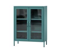 Vitrine en verre GINA, 800 x 1015 x 400 mm, Modern: turquoise