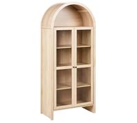 Vitrine en verre GLENWOOD 79 cm Marron clair