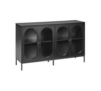 Vitrine en verre LANGFORD Bois 137 cm Noir