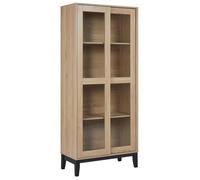 Vitrine en verre RUMSON 80 cm Marron clair