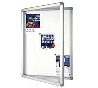 Vitrine exclusive avec matériel de montage, 16 feuilles A4, panneau arrière magnétique et effaçable, cadre en aluminium