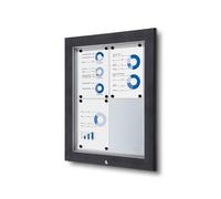 Vitrine Extérieure Verrouillable 4x A4 Anthracite