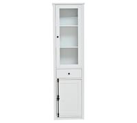 Vitrine haute avec éclairage LED, Blanc Aosom France