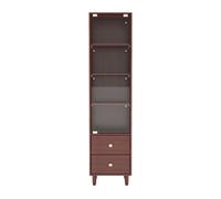 Vitrine haute rétro imitation bois 165cm