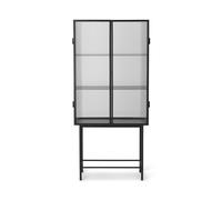 Vitrine Haze en Verre Cannelé Noir