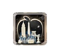 Vitrine intégrée en acrylique spécialement conçue pour Lego 21066 New York City : The Big Apple Skyline Building Set Boîte transparente anti-poussière - Seule vitrine, boîte de présentation compatible
