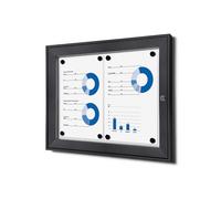 Vitrine Intérieure Verrouillable 4x A4 Anthracite