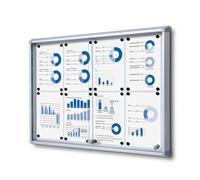 Vitrine Intérieure Verrouillable avec Portes Coulissantes SCSL 8x A4