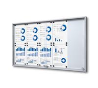 Vitrine Intérieure Verrouillable avec Portes Coulissantes SLIM 10x A4