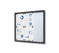 Vitrine Intérieure Verrouillable avec Portes Coulissantes SLIM 6x A4 Anthracite