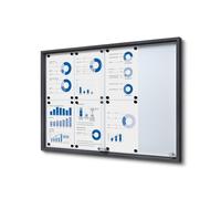 Vitrine Intérieure Verrouillable avec Portes Coulissantes SLIM 8x A4 Anthracite