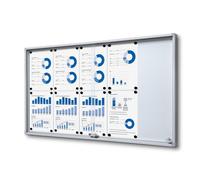Vitrine Intérieure Verrouillable avec Portes Coulissantes Slim avec Coins de Sécurité 10 x A4