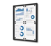 Vitrine Intérieure Verrouillable Economy SCXS 4x A4 Noir