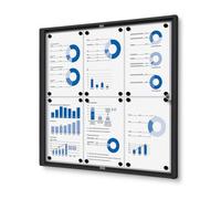 Vitrine Intérieure Verrouillable Economy SCXS 6x A4 Noir