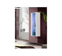 Vitrine LED Murale Design "Fly II" 126cm Blanc