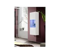 Vitrine LED Murale Design "Fly III" 126cm Blanc