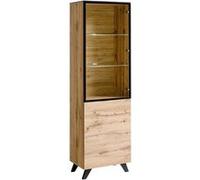 Vitrine LED Thin 197cm Noir & Naturel
