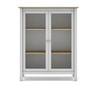 Vitrine Misti 2P blanc chene 90 x 40 x h110