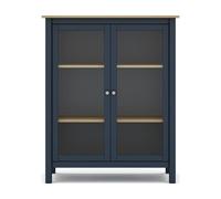 Vitrine Misti 2P bleu chene 90 x 40 x h110