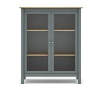 Vitrine Misti 2P vert kaki chene 90 x 40 x h110