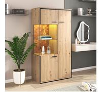 Vitrine moderne Design neuf de haute qualité avec éclairage LED, 150hx78bx40tcm, porte en verre, étagères polyvalentes, 15 choix