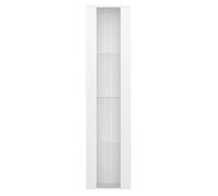 Vitrine multifonctionnelle avec cloison en verre, éclairage LED à changement de couleur, 40x29x170 cm, Blanc
