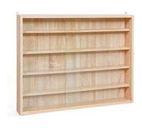 AltoBuy Collect Chene - Vitrine Murale 5 Compartiments Aspect Chêne