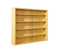 Vitrine Murale 5 Compartiments Aspect Hêtre - COLLECT -