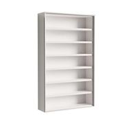 Vitrine murale à 6 niveaux pour objets de collection, figurines et jouets, étagères murales pour la maison, le bureau, la salle de jeux, blanc (50 x 13 x 83,6 cm)