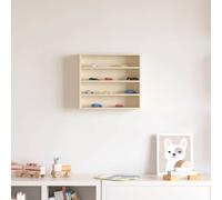 Vitrine murale moderne - vidaXL - Bois d'ingénierie - Beige - 40x8,5x37 cm - 3 étagères - Installation murale