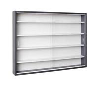 Möbel Kraft Vitrine murale Collecty pour miniatures MDF 4 étagères 5 compartiments Gris/Blanc