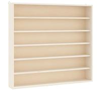 Vitrine murale en bois 6 étagères 60 x 8,5 x 55 cm | En contreplaqué, 6 étagères, design suspendu, coins protégés, convient pour le salon et la chambre à coucher