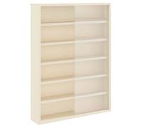Vitrine murale en contreplaqué - vidaXL - Beige - 40x8,5x54 cm - 5 étagères murales - Porte coulissante
